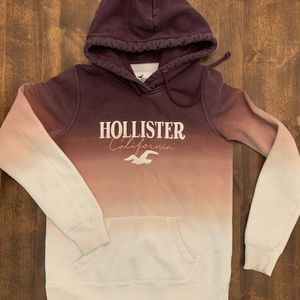 HOLLISTER Pink Purple Ombre Hoodie, Small